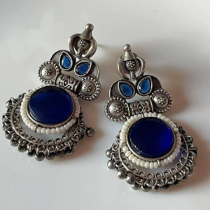 Stone Silver Jhumka